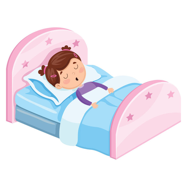 Illustration vectorielle du sommeil des enfants
 - Vecteur, image