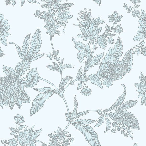 Elegance Seamless pattern with flowers ornament - Διάνυσμα, εικόνα