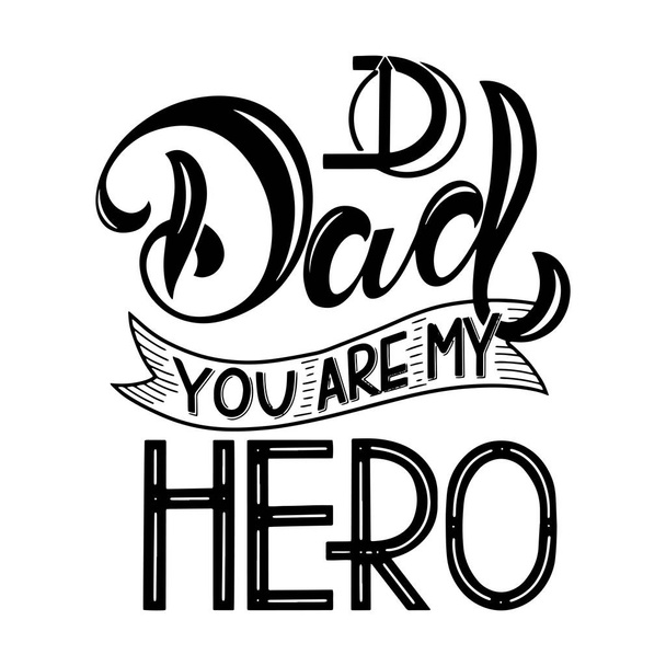 Happy Father Day lettering - Vector, Image