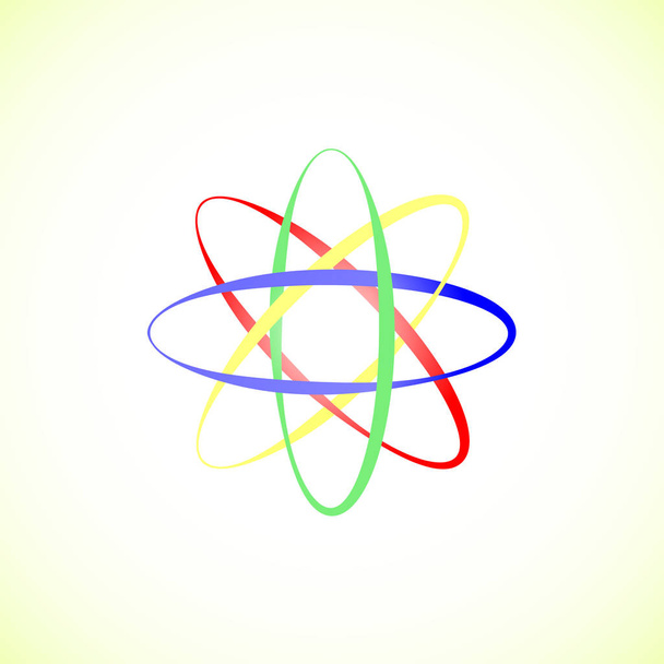 Egy csodálatos egyszerű design egy tarka molekuláris pálya - Vektor, kép