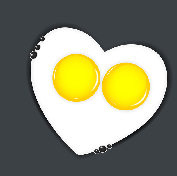 Huevos fritos vector ilustración
 - Vector, Imagen