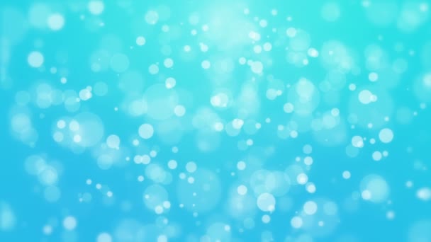 Bright blue particle background with glowing bokeh lights. - Footage, Video