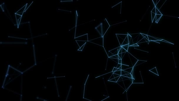 Abstrait fond géométrique bleu avec lignes mobiles
 - Séquence, vidéo