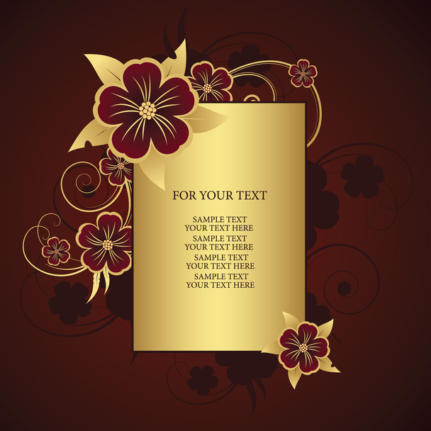 Golden frame for text - Vetor, Imagem