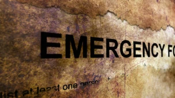 Concepto de grunge de texto de emergencia
 - Metraje, vídeo