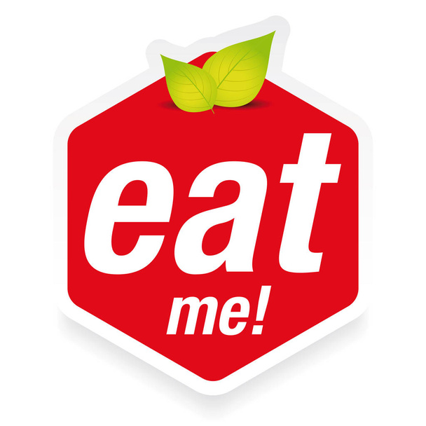 Egyél meg címke jele - Vektor, kép