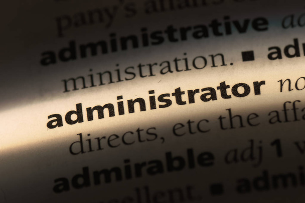 palavra administrador em um dicionário. conceito de administrador
. - Foto, Imagem