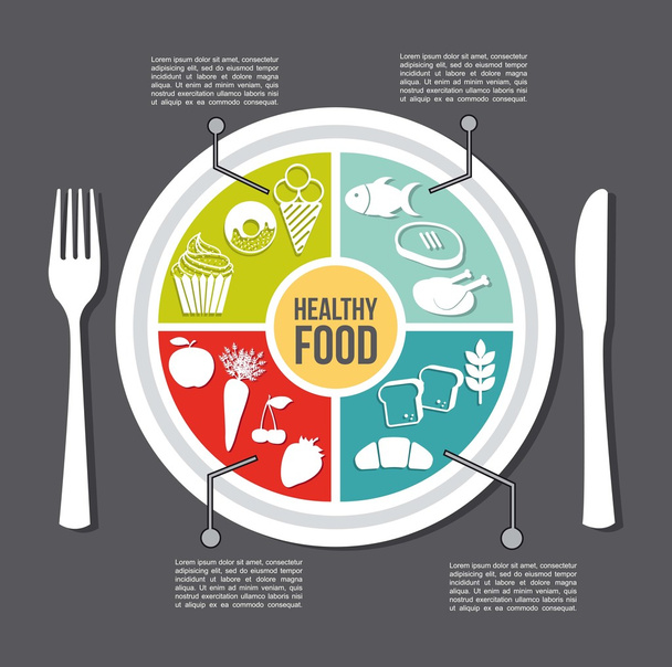 healthy food - Vector, Image