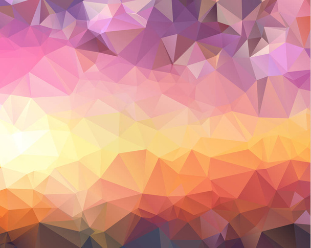 rosa Dreieck Hintergrunddesign. Geometrischer Hintergrund im Origami-Stil mit Farbverlauf. - Vektor, Bild