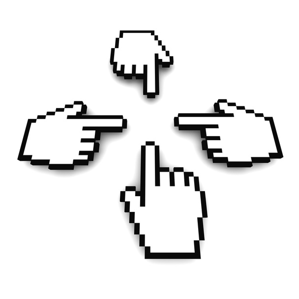 Computer hand cursors - Foto, afbeelding