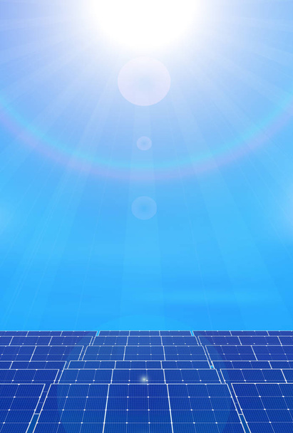 Energii słonecznej generacji energii tło - Wektor, obraz