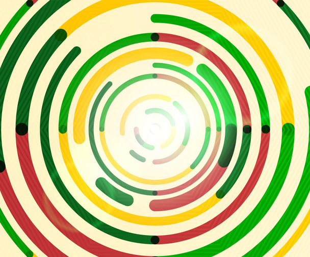 Ronde lijnen, cirkels, geometrische abstracte achtergrond - Vector, afbeelding