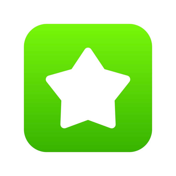 Star icon digital green - Vector, imagen