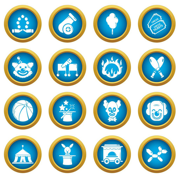 Circus icons set, simple style - Vector, Imagen