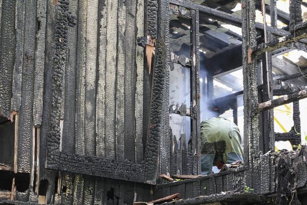 evde yangın ayrıntı görüntüleri yangın - Fotoğraf, Görsel