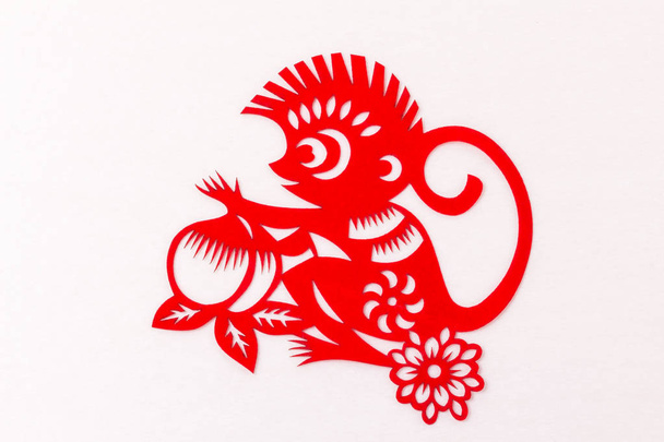 Papel cortado signos do zodíaco chinês
 - Foto, Imagem