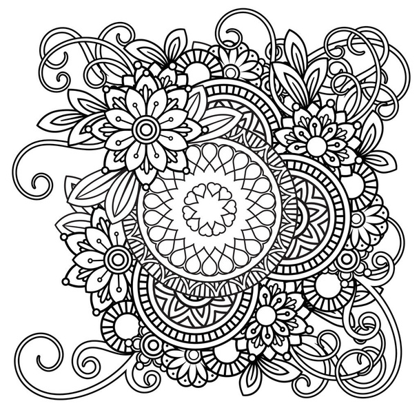 Mandala květinový vzor - Vektor, obrázek
