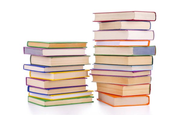 Stack of books, isolated on white - Photo, Image