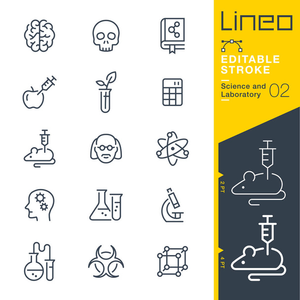 Lineo Editable Stroke - Icone della linea Scienza e Laboratorio
 - Vettoriali, immagini