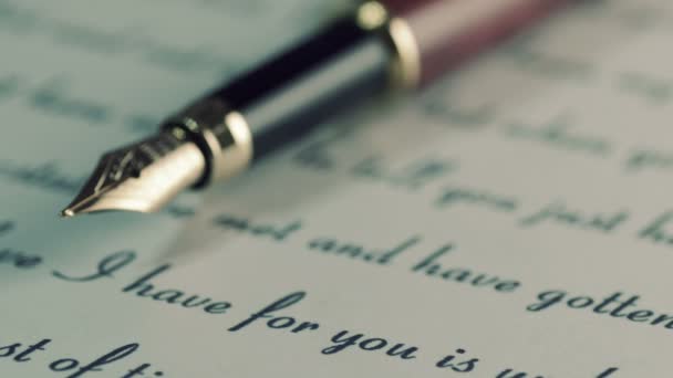 Dolma kalem aşk mektubu üzerinde - Video, Çekim