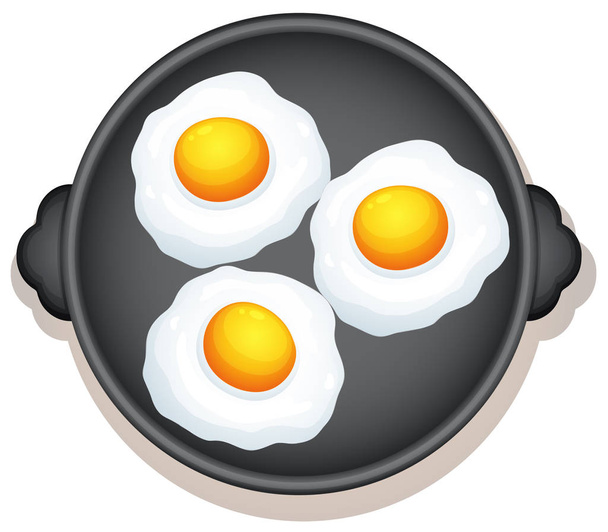 日当たりの良い側を卵朝食の図 - ベクター画像