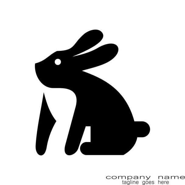 creative sample design rabbit logo concept animal  - Vector, Image