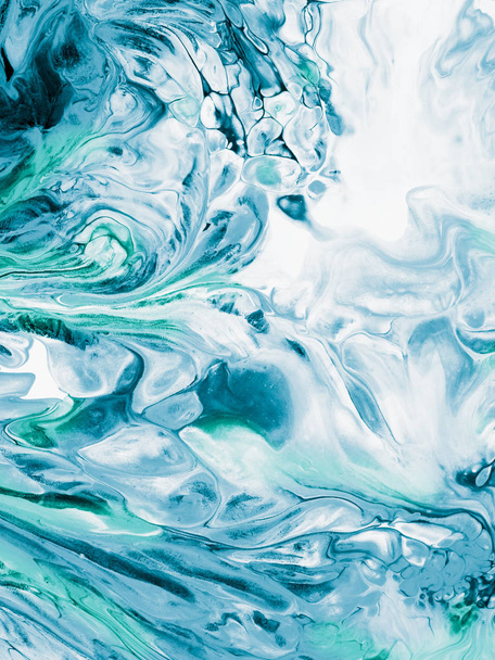 blaue kreative abstrakte handbemalte Hintergrund, Tapete, Textur, Acrylmalerei auf Leinwand. Moderne Kunst. zeitgenössische Kunst. - Foto, Bild