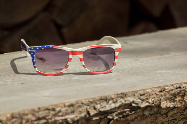 Gafas de sol con colores americanos
 - Foto, imagen