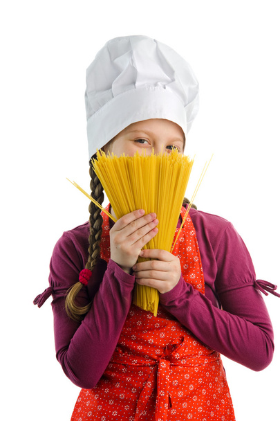 Chef with spaghetti - Valokuva, kuva