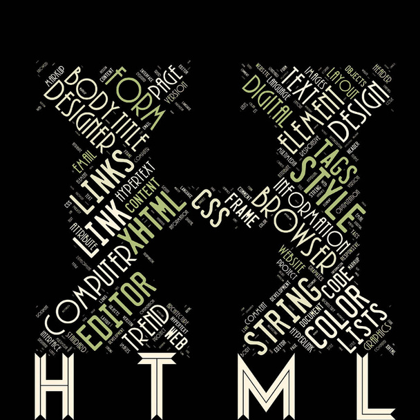 Nuvem do Word do HTML como fundo
 - Foto, Imagem