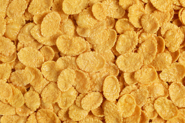 Corn flakes background or backdrop close up macro shot - Photo, image