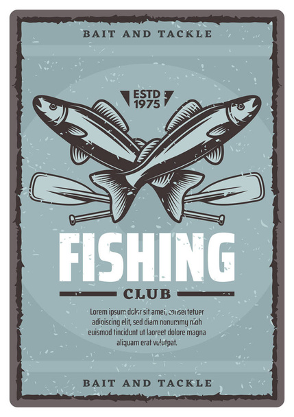 Club de pesca vector cartel
 - Vector, Imagen