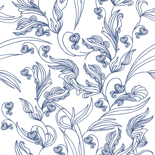 Elegance Seamless pattern flowers - Vector, afbeelding