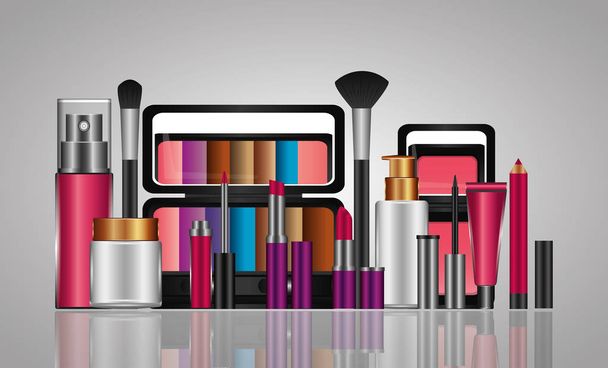 spray crema tubo cosméticos productos de maquillaje
 - Vector, imagen
