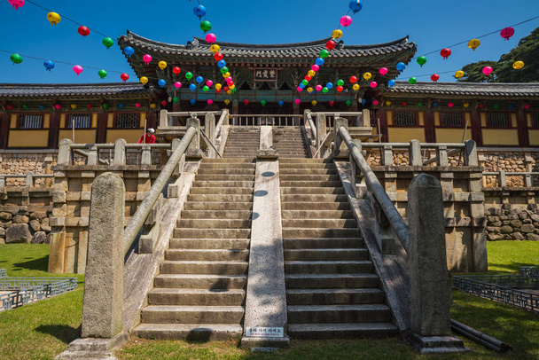 Bulguksa tempel is één van de meest beroemde boeddhistische tempels in alle van Zuid-korea en een unesco world heritage site. - Foto, afbeelding