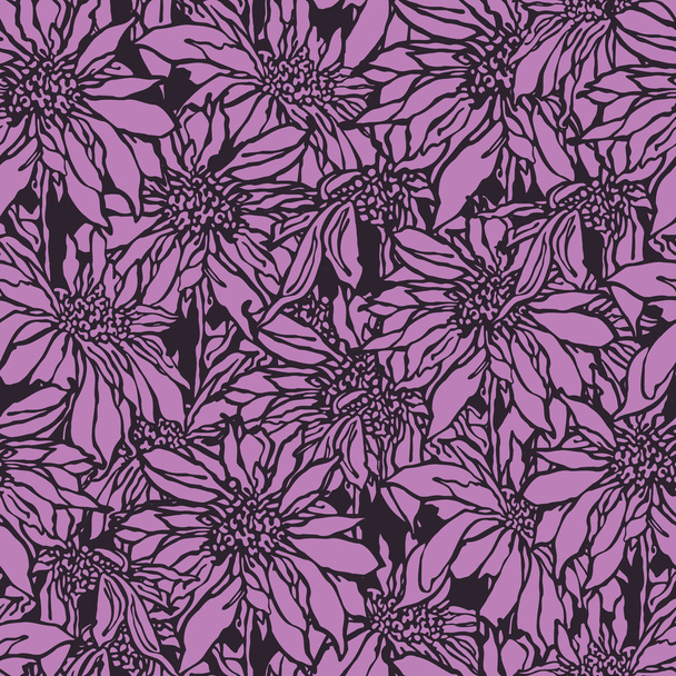エレガンス シームレス パターンの花を持つ - ベクター画像