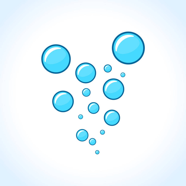 Ilustração do design de bolhas no fundo branco
 - Vetor, Imagem