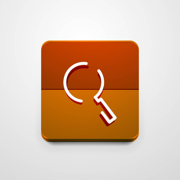 Search magnifyier web button, magnify icon. Modern magnifying glass sign, web site design or mobile app - Vektor, kép