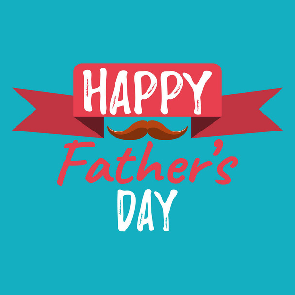 Happy Father's Day banner and giftcard. Father's Day Poster Sign on Background. Vector Illustration. - Vector, afbeelding