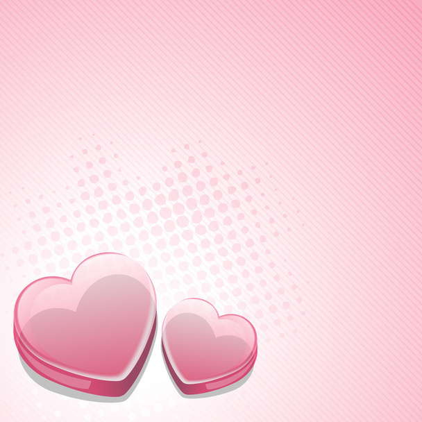 Happy Valentines Day background, gift car or greeting card with - Vector, Image