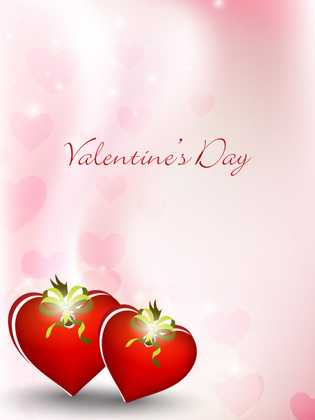 Valentines Day background, greeting card or gift card. - Vector, Image