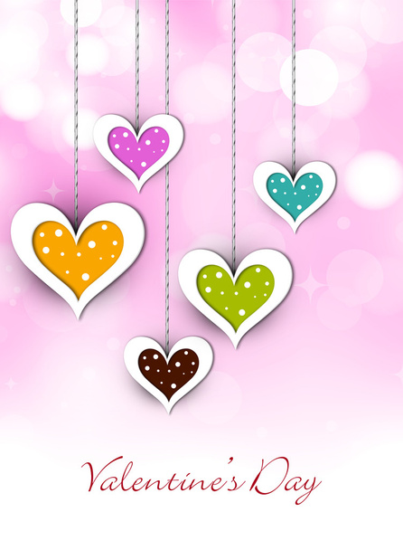 Happy Valentine's Day background, greeting card or gift card wit - Vektör, Görsel
