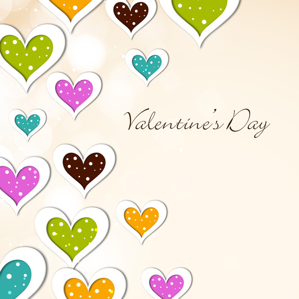 Šťastný Valentýna pozadí, blahopřání nebo dárkové karty wit - Vektor, obrázek