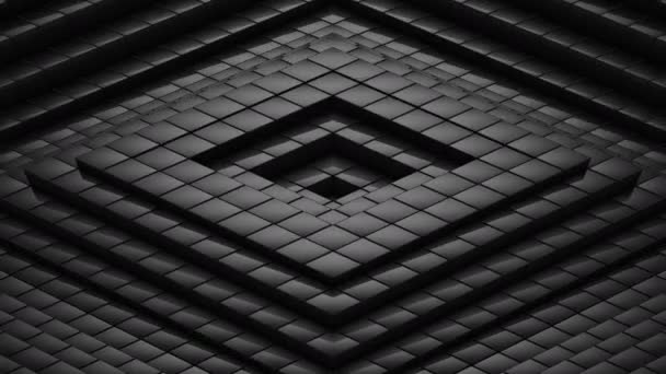 Rhombuses vormde een golf. Abstract achtergrond, 2 in 1, lus (301-600 frames), gemaakt in 4k, 3d animatie - Video