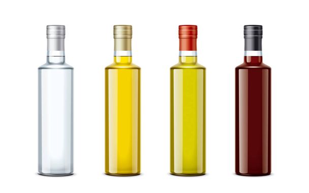 Bottles mockups for oil and other foods. Cork cap version. Small size. - Φωτογραφία, εικόνα