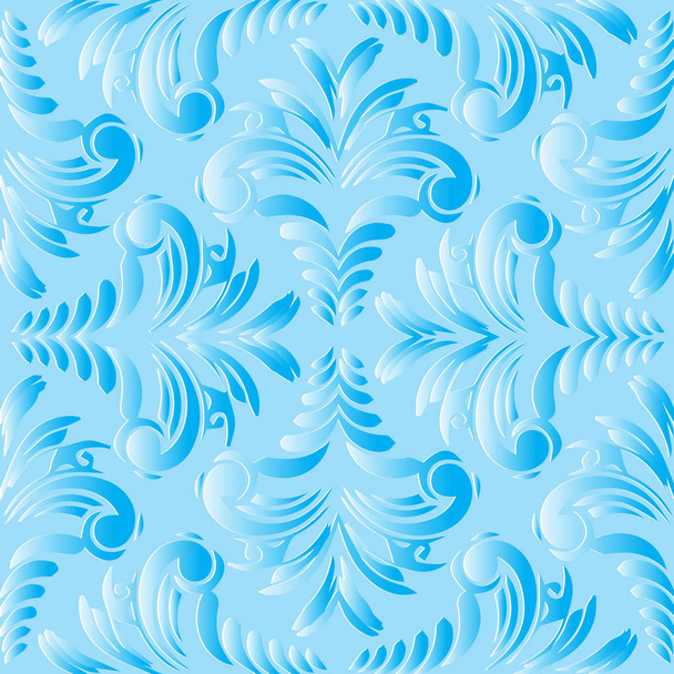 Vecteur floral vintage bleu clair motif sans couture. Fond ornemental fleuri. Ornement à motifs floraux dessinés à la main. Elégance florissent design pour le tissu, textile, fonds d'écran. Texture de surface ornée
 - Vecteur, image