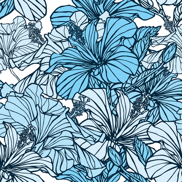 Elegance Seamless pattern with flowers - Vektör, Görsel