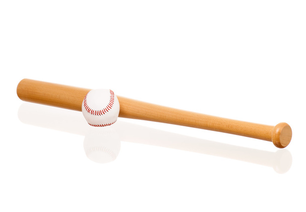 Beyzbol sopası ve top - Fotoğraf, Görsel