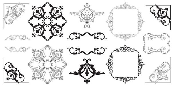 Vettoriale barocco di elementi vintage per il design
.  - Vettoriali, immagini