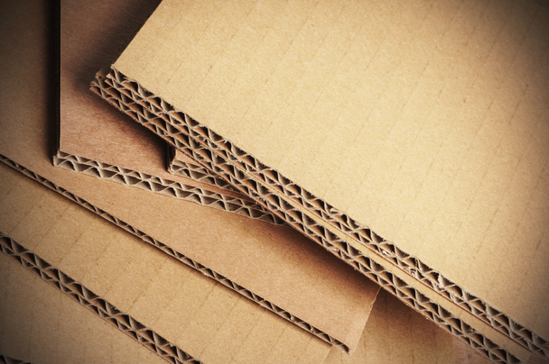 Corrugated Cardboard Background, Carton Detail - Photo, Image